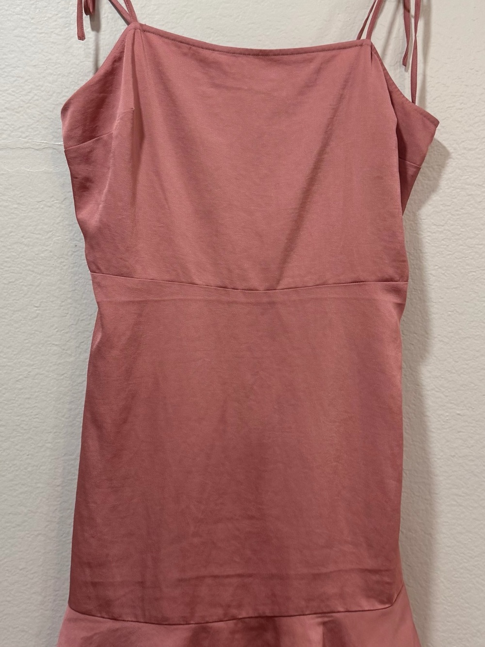 Express Dusty Rose Tie-Strap Mini Dress